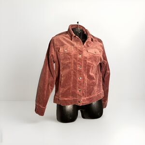 Cactus & Pearl Women's Corduroy Jacket Burgundy‎ Size L